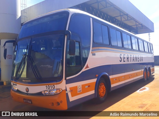 Viação Sertaneja 1010 na cidade de Pompéu, Minas Gerais, Brasil, por Adão Raimundo Marcelino. ID da foto: 10288277.