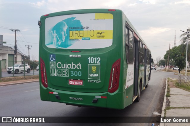 Viação Paraense Cuiabá Transportes 1012 na cidade de Cuiabá, Mato Grosso, Brasil, por Leon Gomes. Número da foto: #10287960.