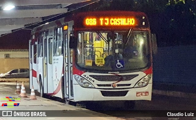 Viação Campo Grande 4204 na cidade de Campo Grande, Mato Grosso do Sul, Brasil, por Claudio Luiz. Número da foto: #10286332.