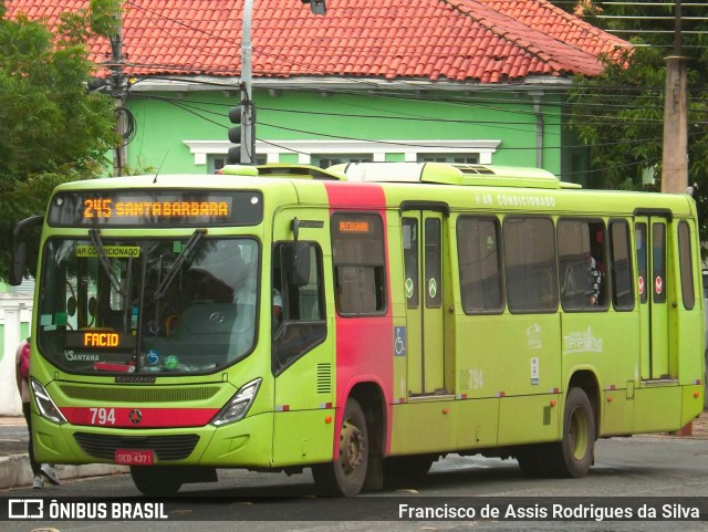 Viação Santana 02794 na cidade de Teresina, Piauí, Brasil, por Francisco de Assis Rodrigues da Silva. ID da foto: 10287014.