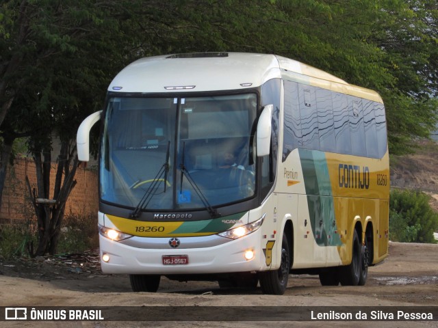 Empresa Gontijo de Transportes 18260 na cidade de Caruaru, Pernambuco, Brasil, por Lenilson da Silva Pessoa. ID da foto: 10289828.