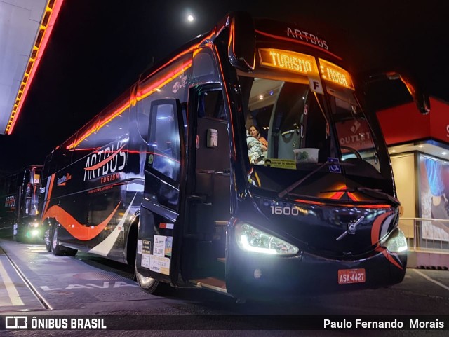 Artbus Turismo 1600 na cidade de São José do Rio Preto, São Paulo, Brasil, por Paulo Fernando  Morais. ID da foto: 10290686.