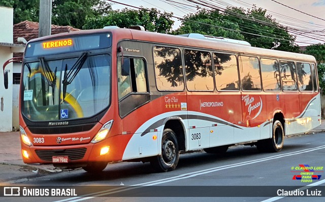 Expresso Mato Grosso 3083 na cidade de Campo Grande, Mato Grosso do Sul, Brasil, por Claudio Luiz. ID da foto: 10288691.