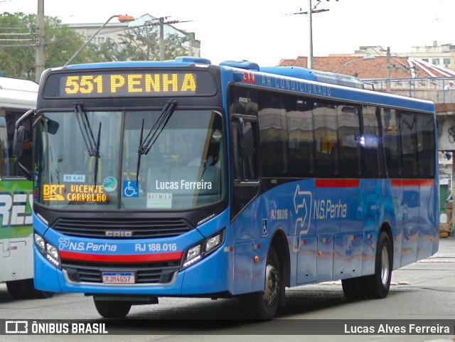 Viação Nossa Senhora da Penha RJ 188.016 na cidade de Nova Iguaçu, Rio de Janeiro, Brasil, por Lucas Alves Ferreira. ID da foto: 10292151.