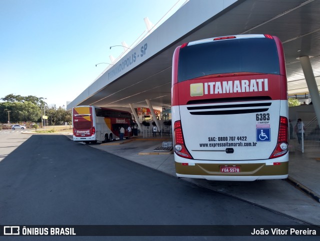 Expresso Itamarati 6383 na cidade de Fernandópolis, São Paulo, Brasil, por João Vitor Pereira. ID da foto: 10288862.