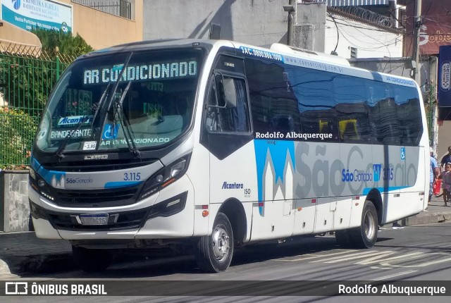 Auto Ônibus Alcântara 3.115 na cidade de São Gonçalo, Rio de Janeiro, Brasil, por Rodolfo Albuquerque. ID da foto: 10288949.