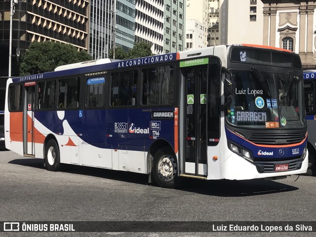 Viação Ideal B28531 na cidade de Rio de Janeiro, Rio de Janeiro, Brasil, por Luiz Eduardo Lopes da Silva. ID da foto: 10289361.