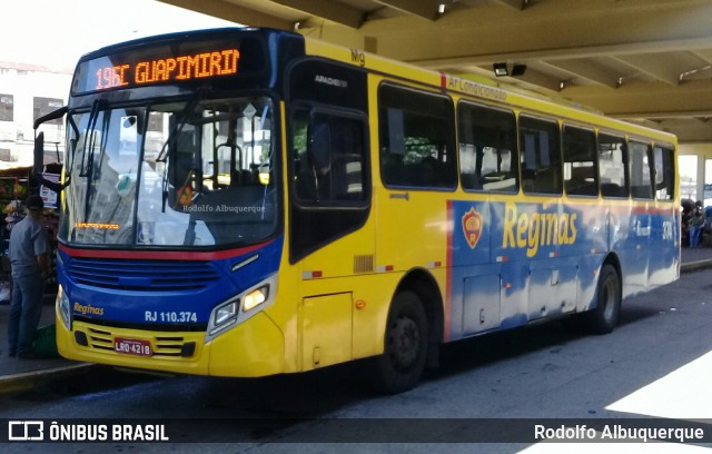 Auto Viação Reginas RJ 110.374 na cidade de Rio de Janeiro, Rio de Janeiro, Brasil, por Rodolfo Albuquerque. ID da foto: 10293111.