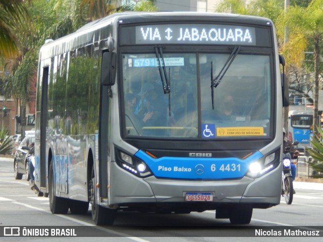 Viação Paratodos > São Jorge > Metropolitana São Paulo > Mobibrasil 6 4431 na cidade de São Paulo, São Paulo, Brasil, por Nicolas Matheusz. ID da foto: 10292995.