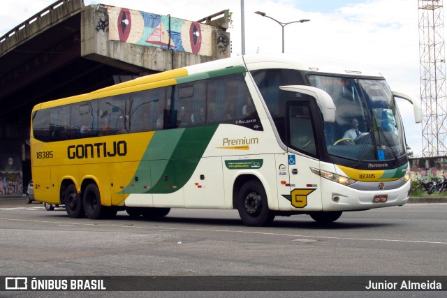 Empresa Gontijo de Transportes 18385 na cidade de Rio de Janeiro, Rio de Janeiro, Brasil, por Junior Almeida. ID da foto: 10295313.