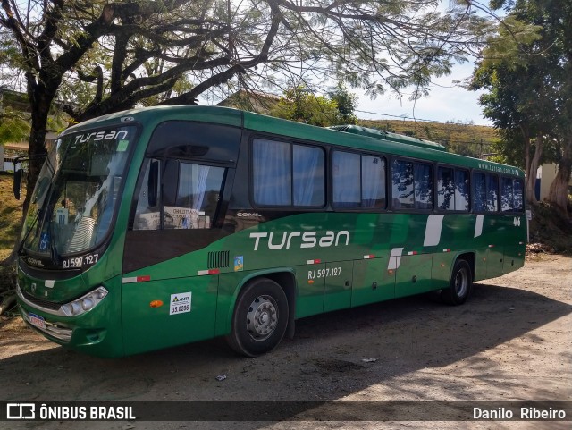 Tursan - Turismo Santo André 466 (RJ 597.127) na cidade de Volta Redonda, Rio de Janeiro, Brasil, por Danilo  Ribeiro. ID da foto: 10292891.