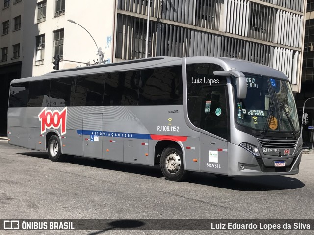 Auto Viação 1001 RJ 108.1152 na cidade de Rio de Janeiro, Rio de Janeiro, Brasil, por Luiz Eduardo Lopes da Silva. Número da foto: #10294879.
