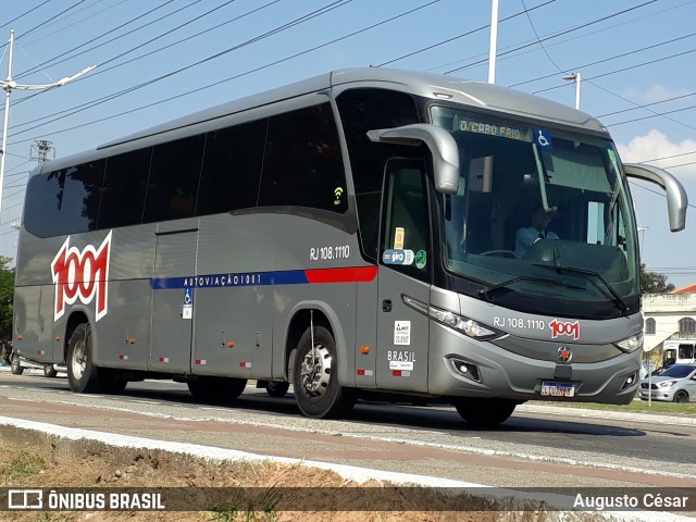 Auto Viação 1001 RJ 108.1110 na cidade de Nova Iguaçu, Rio de Janeiro, Brasil, por Augusto César. ID da foto: 10295278.