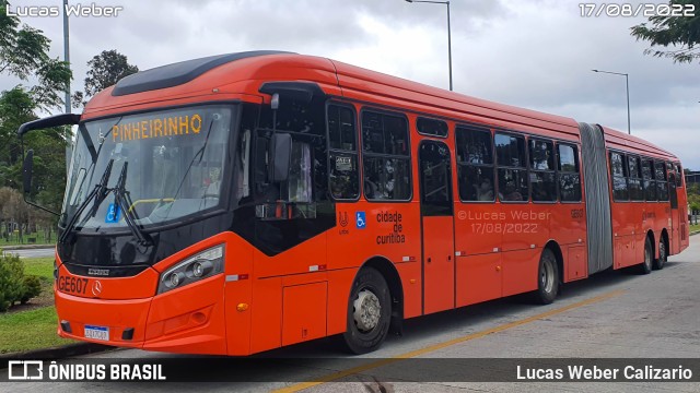 Viação Cidade Sorriso GE607 na cidade de Curitiba, Paraná, Brasil, por Lucas Weber Calizario. ID da foto: 10292931.