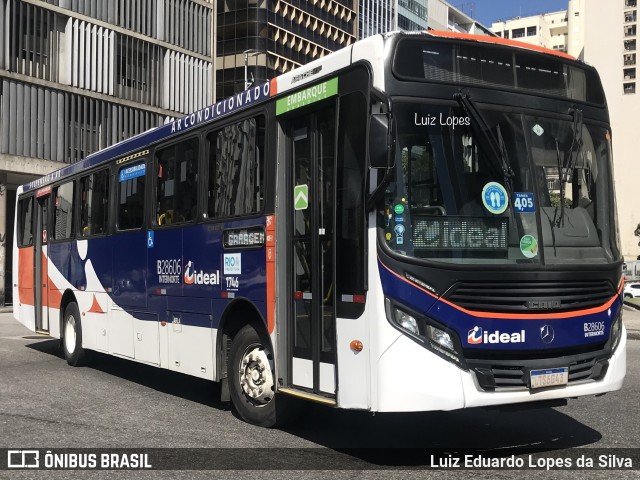 Viação Ideal B28606 na cidade de Rio de Janeiro, Rio de Janeiro, Brasil, por Luiz Eduardo Lopes da Silva. Número da foto: #10294758.