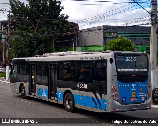 Viação Paratodos > São Jorge > Metropolitana São Paulo > Mobibrasil 6 3328 na cidade de São Paulo, São Paulo, Brasil, por Felipe Goncalves do Vale. Número da foto: #10239589.