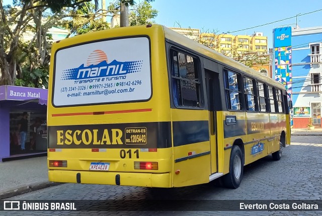 Marnil Transporte e Turismo 011 na cidade de Vitória, Espírito Santo, Brasil, por Everton Costa Goltara. Número da foto: #10241452.