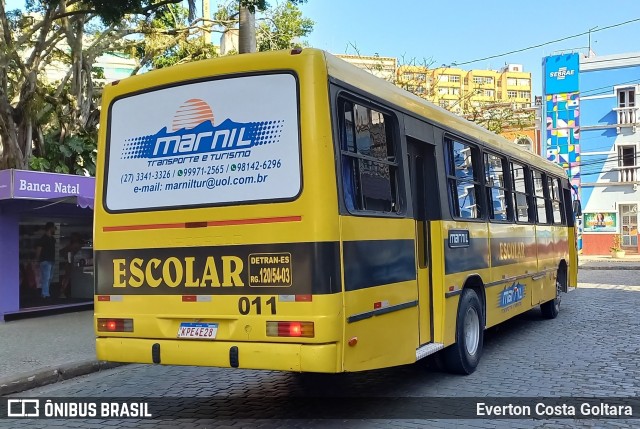 Marnil Transporte e Turismo 011 na cidade de Vitória, Espírito Santo, Brasil, por Everton Costa Goltara. ID da foto: 10241452.