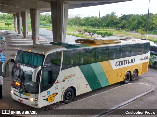 Empresa Gontijo de Transportes 14060 na cidade de Aracaju, Sergipe, Brasil, por Cristopher Pietro. ID da foto: 10241907.