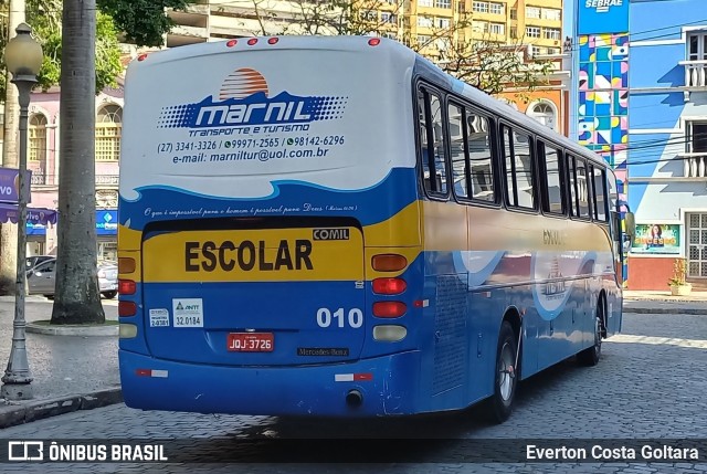 Marnil Transporte e Turismo 010 na cidade de Vitória, Espírito Santo, Brasil, por Everton Costa Goltara. Número da foto: #10242218.