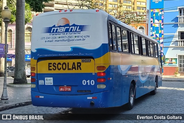 Marnil Transporte e Turismo 010 na cidade de Vitória, Espírito Santo, Brasil, por Everton Costa Goltara. ID da foto: 10242218.