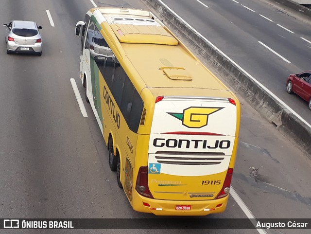 Empresa Gontijo de Transportes 19115 na cidade de Nova Iguaçu, Rio de Janeiro, Brasil, por Augusto César. ID da foto: 10239745.