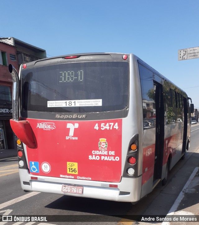Allibus Transportes 4 5474 na cidade de São Paulo, São Paulo, Brasil, por Andre Santos de Moraes. Número da foto: #10241416.