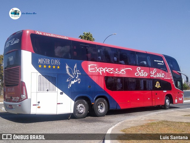 Expresso São Luiz 7660 na cidade de Brasília, Distrito Federal, Brasil, por Luis Santana. ID da foto: 10241439.