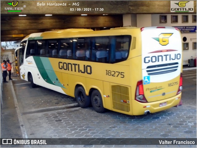 Empresa Gontijo de Transportes 18275 na cidade de Belo Horizonte, Minas Gerais, Brasil, por Valter Francisco. ID da foto: 10240777.