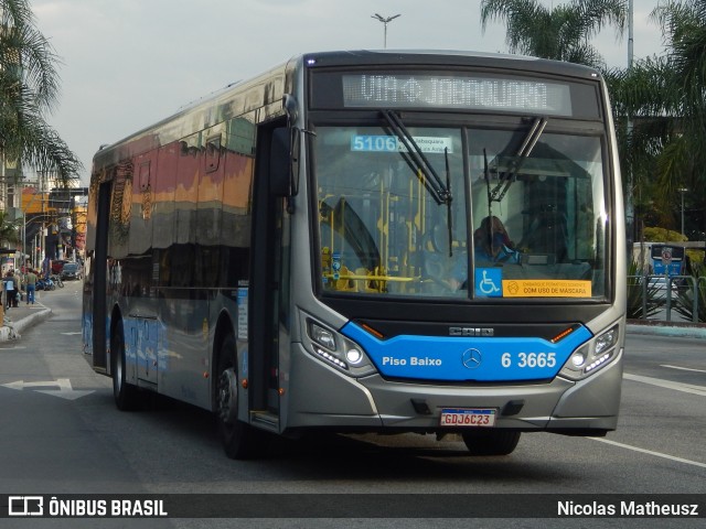 Viação Paratodos > São Jorge > Metropolitana São Paulo > Mobibrasil 6 3665 na cidade de São Paulo, São Paulo, Brasil, por Nicolas Matheusz. Número da foto: #10297916.