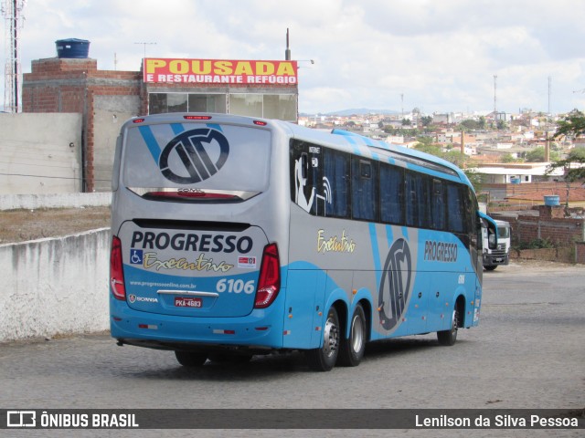 Auto Viação Progresso 6106 na cidade de Caruaru, Pernambuco, Brasil, por Lenilson da Silva Pessoa. ID da foto: 10296612.