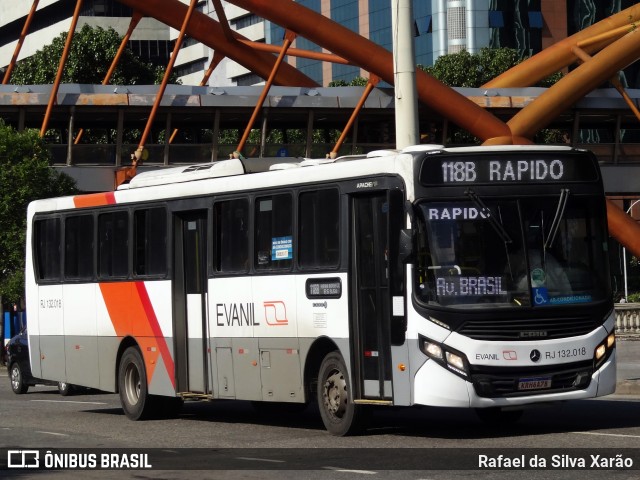 Evanil Transportes e Turismo RJ 132.018 na cidade de Rio de Janeiro, Rio de Janeiro, Brasil, por Rafael da Silva Xarão. Número da foto: #10298512.
