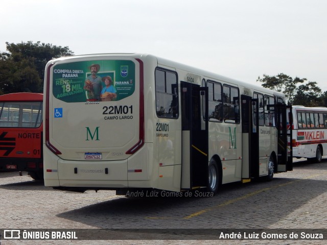 Empresa de Ônibus Campo Largo 22M01 na cidade de Curitiba, Paraná, Brasil, por André Luiz Gomes de Souza. ID da foto: 10297491.