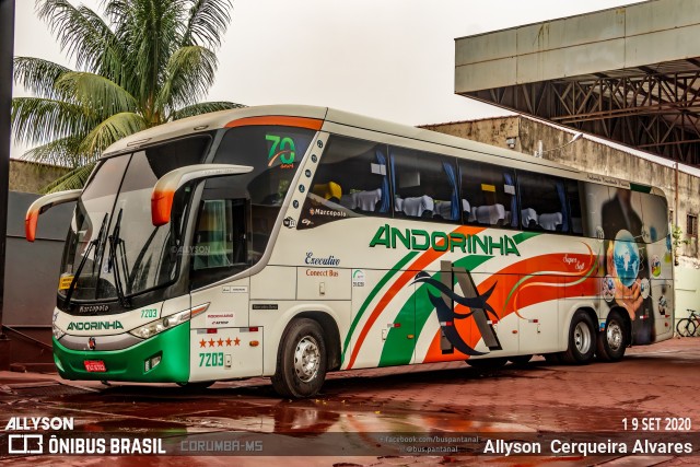 Empresa de Transportes Andorinha 7203 na cidade de Corumbá, Mato Grosso do Sul, Brasil, por Allyson  Cerqueira Alvares. ID da foto: 10297618.