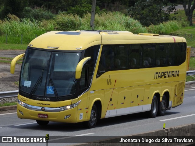 Viação Itapemirim 60043 na cidade de Lavrinhas, São Paulo, Brasil, por Jhonatan Diego da Silva Trevisan. ID da foto: 10297067.