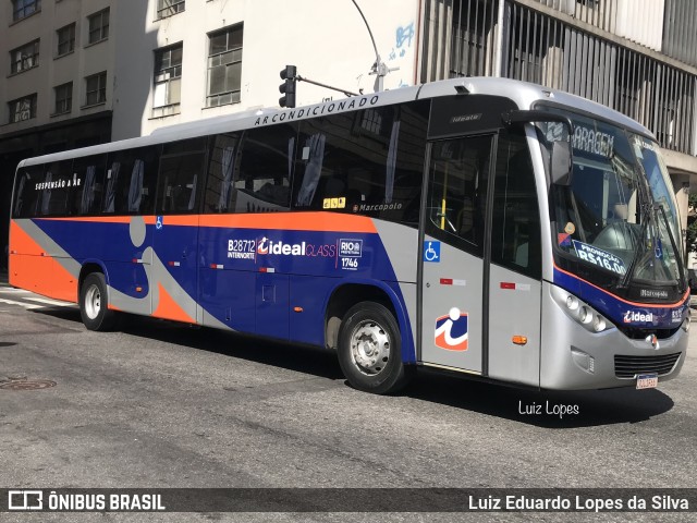 Viação Ideal B28712 na cidade de Rio de Janeiro, Rio de Janeiro, Brasil, por Luiz Eduardo Lopes da Silva. Número da foto: #10300959.