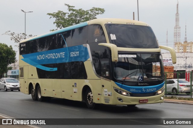 Viação Novo Horizonte 525211 na cidade de Cuiabá, Mato Grosso, Brasil, por Leon Gomes. ID da foto: 10299541.