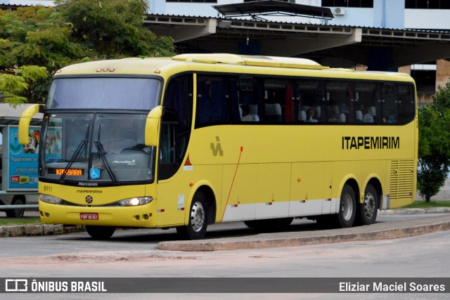 Viação Itapemirim 8911 na cidade de Manhumirim, Minas Gerais, Brasil, por Eliziar Maciel Soares. ID da foto: 10302431.