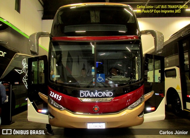 Viação Diamond Turismo 22415 na cidade de São Paulo, São Paulo, Brasil, por Carlos Júnior. Número da foto: #10302123.
