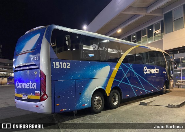 Viação Cometa 15102 na cidade de Rio de Janeiro, Rio de Janeiro, Brasil, por João Barbosa. ID da foto: 10302520.