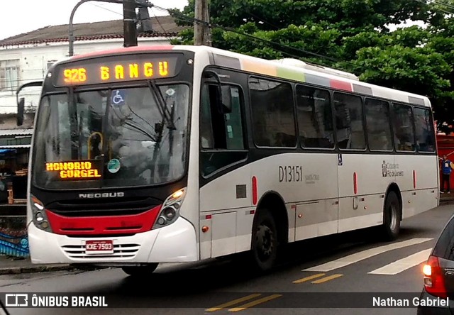 Transportes Barra D13151 na cidade de Rio de Janeiro, Rio de Janeiro, Brasil, por Nathan Gabriel. Número da foto: #10300218.