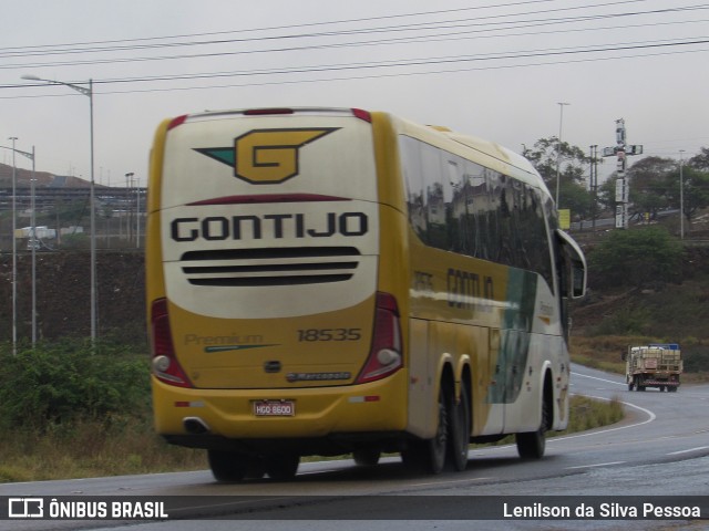 Empresa Gontijo de Transportes 18535 na cidade de Caruaru, Pernambuco, Brasil, por Lenilson da Silva Pessoa. ID da foto: 10303566.