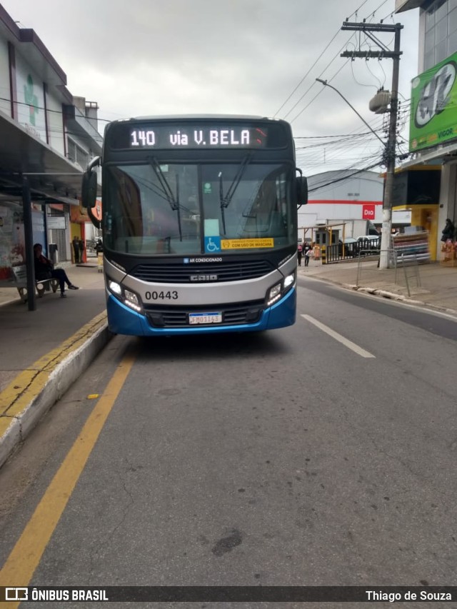 Viação Cidade de Caieiras 00443 na cidade de Franco da Rocha, São Paulo, Brasil, por Thiago de Souza. Número da foto: #10304081.