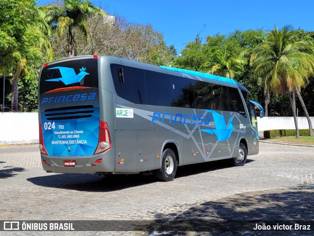 Viação Princesa dos Inhamuns 703 na cidade de Fortaleza, Ceará, Brasil, por João victor Braz. ID da foto: 10305965.