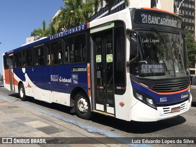 Viação Ideal B28515 na cidade de Rio de Janeiro, Rio de Janeiro, Brasil, por Luiz Eduardo Lopes da Silva. ID da foto: 10305708.