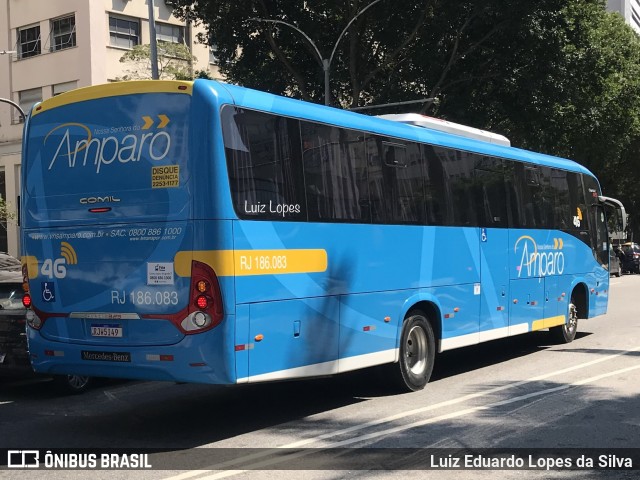 Viação Nossa Senhora do Amparo RJ 186.083 na cidade de Rio de Janeiro, Rio de Janeiro, Brasil, por Luiz Eduardo Lopes da Silva. Número da foto: #10306168.