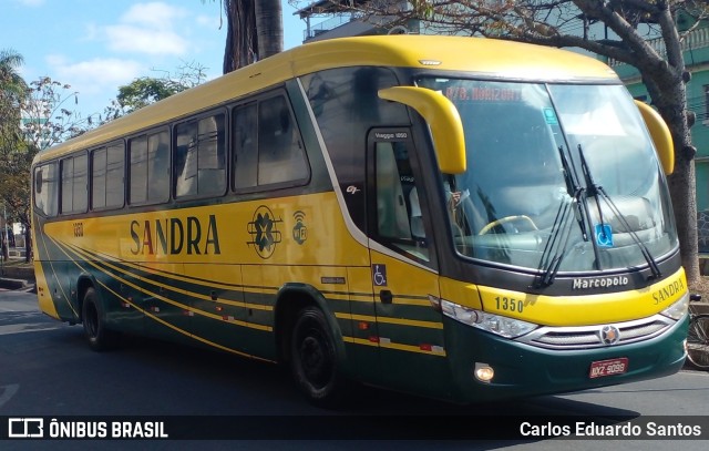 Viação Sandra 1350 na cidade de São João del Rei, Minas Gerais, Brasil, por Carlos Eduardo Santos. ID da foto: 10305830.