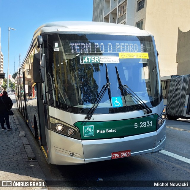 Via Sudeste Transportes S.A. 5 2831 na cidade de São Paulo, São Paulo, Brasil, por Michel Nowacki. ID da foto: 10305814.