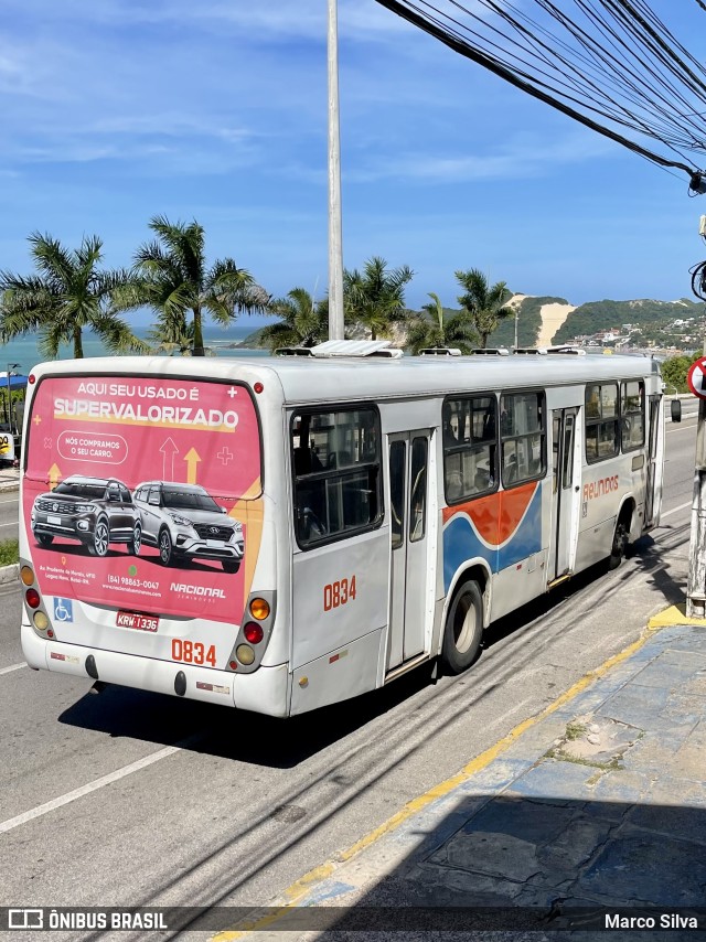 Reunidas Transportes Urbanos 0834 na cidade de Natal, Rio Grande do Norte, Brasil, por Marco Silva. Número da foto: #10305744.