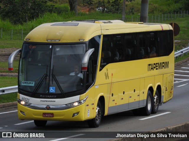 Viação Itapemirim 60523 na cidade de Lavrinhas, São Paulo, Brasil, por Jhonatan Diego da Silva Trevisan. ID da foto: 10304420.